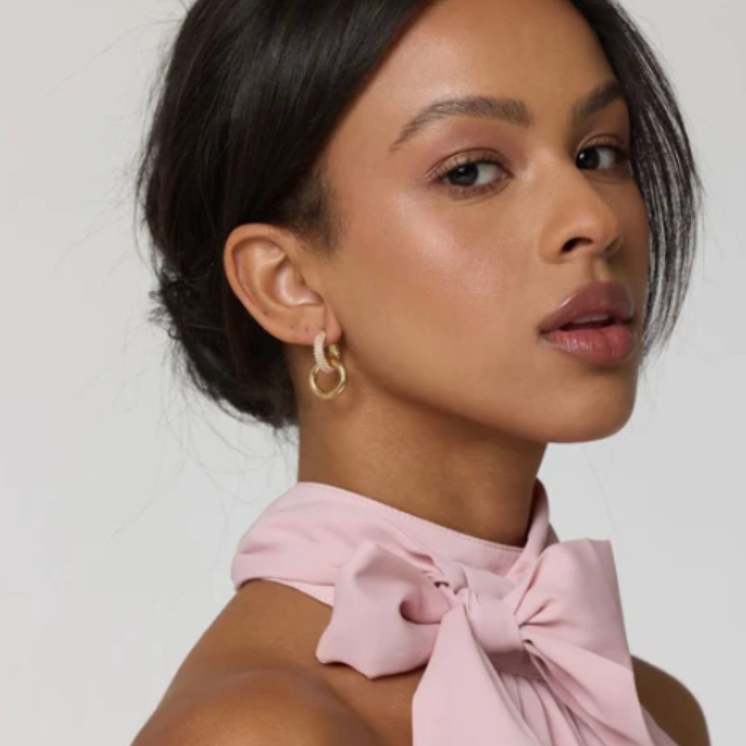 Kinsey Designs Holland Pearl Convertible Gold Hoop Earrings