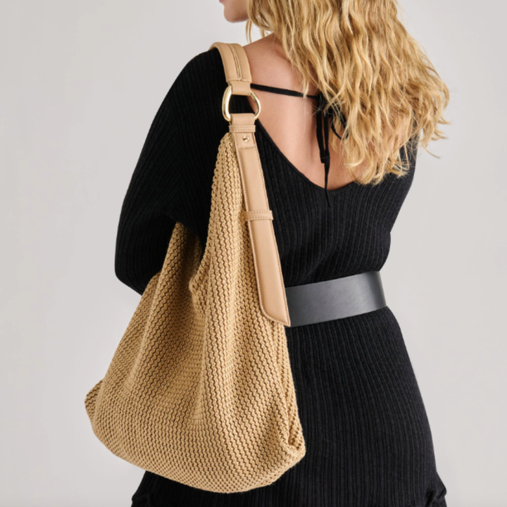 Dolce Vita Miriel Hobo Tote Natural Raffia