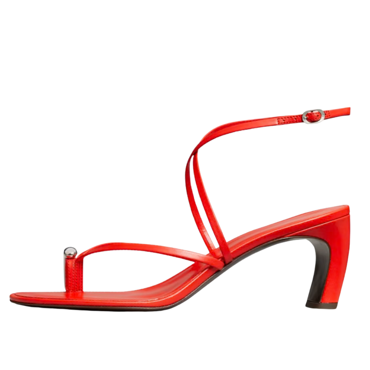 Tory Burch Pierced Multi-Strap Heeled Sandal