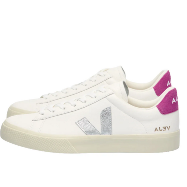 Veja Campo Leather Sneaker White Silver Ultraviolet