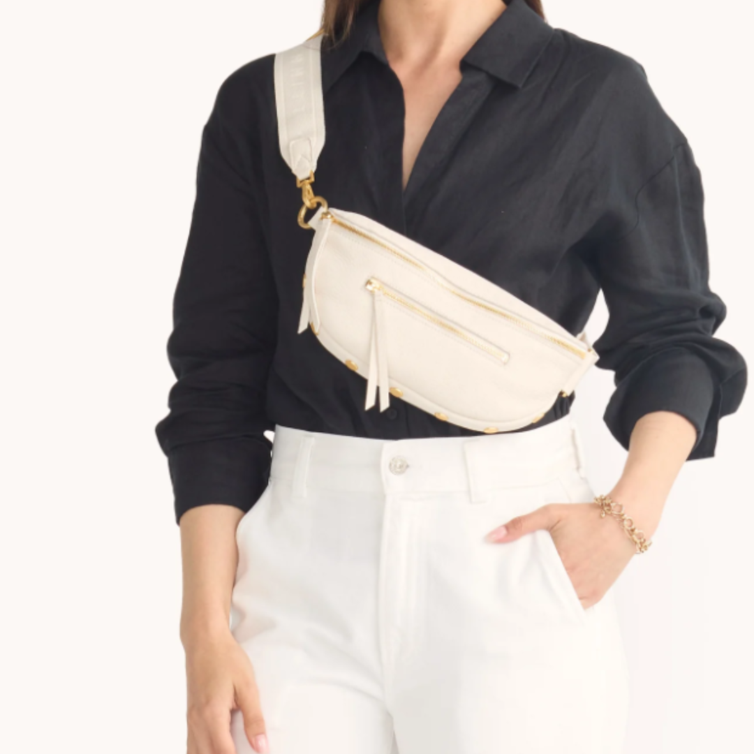 Hammitt Charles Crossbody Medium Calla Lily White