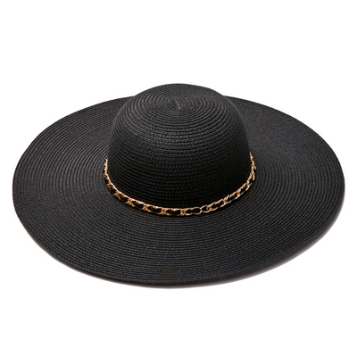 Good Feelings Wide Brim Hat Black