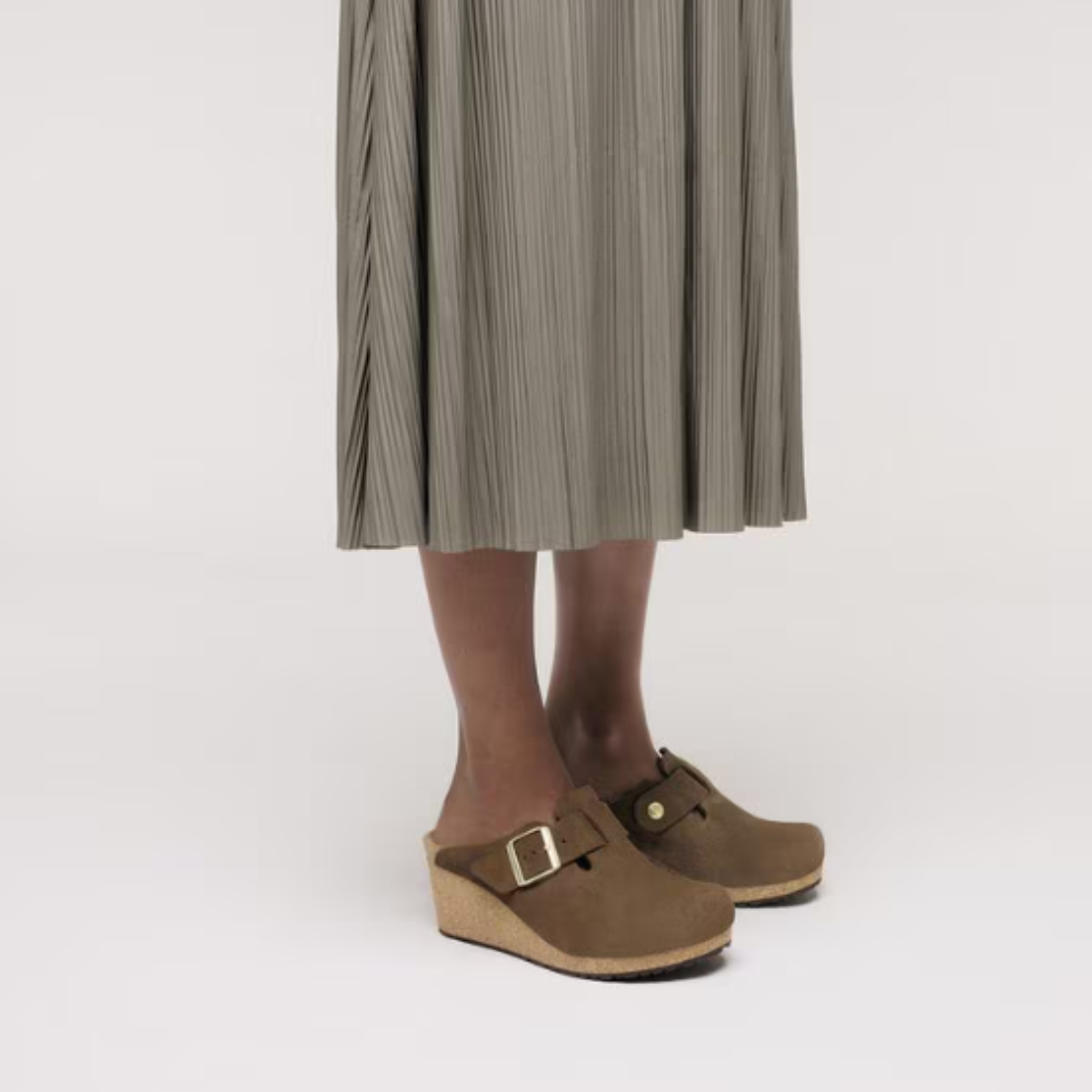 Birkenstock Fanny Wedge Clog Suede