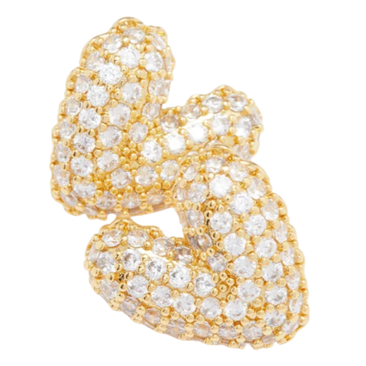 Crystal Haze Gummy Heart Earrings