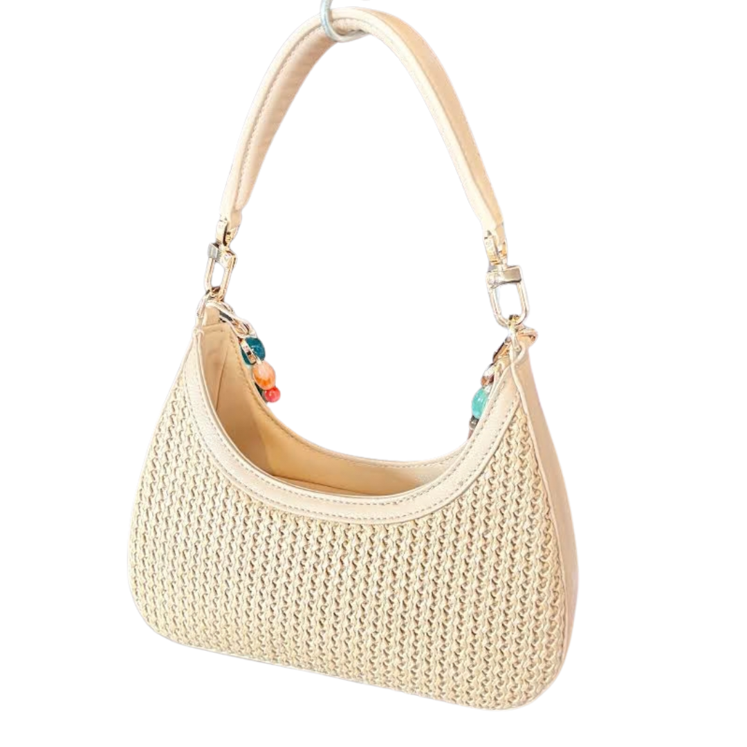 Dolce Vita Solen Raffia Shoulder Bag