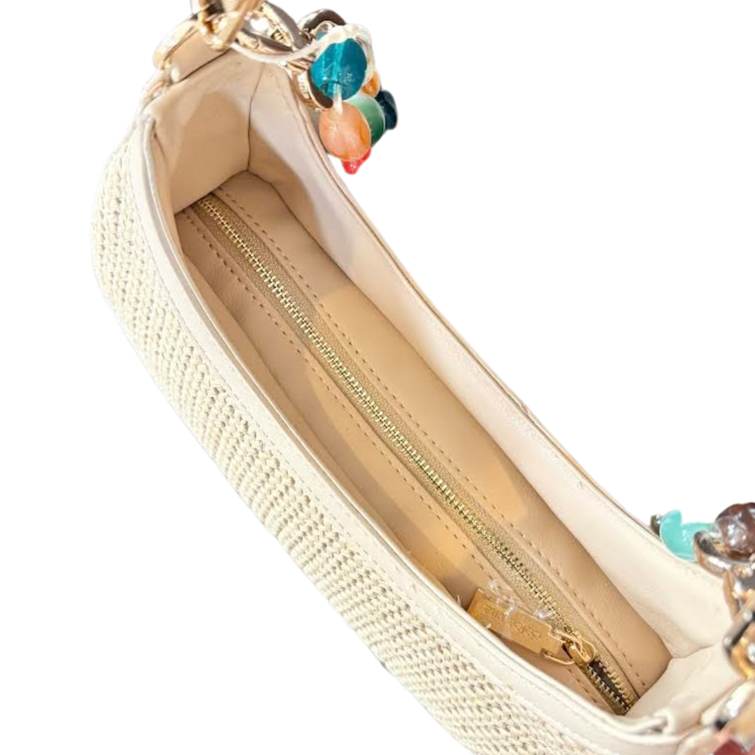 Dolce Vita Solen Raffia Shoulder Bag