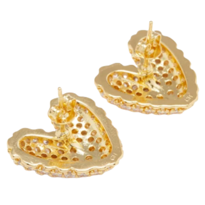 Crystal Haze Gummy Heart Earrings