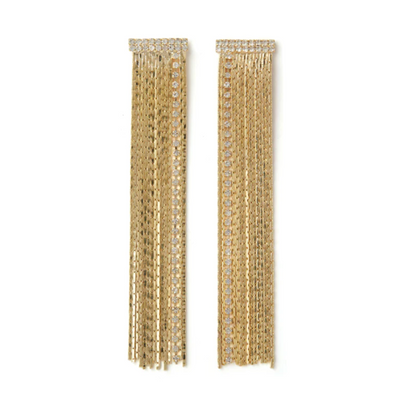 Crystal Haze Behind the Blinds Earrings Gold