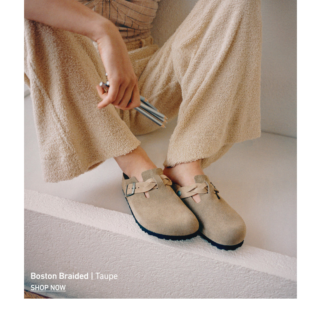 Birkenstock Boston Braided Suede