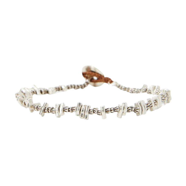 Chan Luu Etched Silver Nugget Bracelet