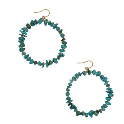 Chan Luu Seychelles Hoop Earrings Turquoise
