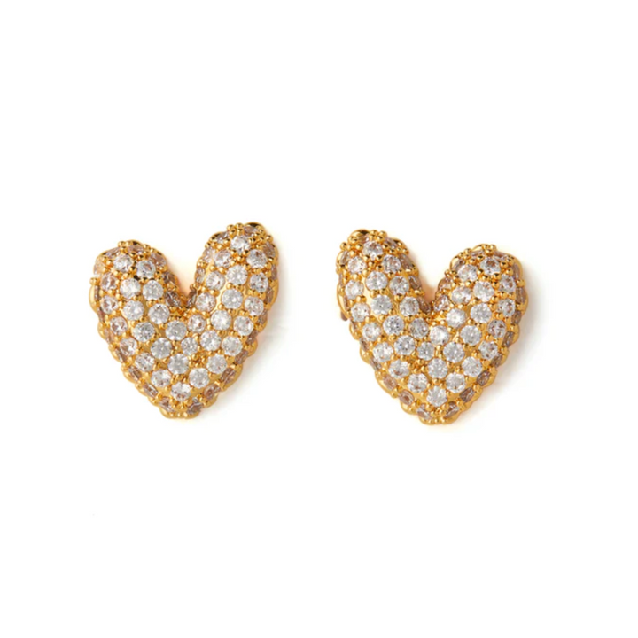 Crystal Haze Gummy Heart Earrings