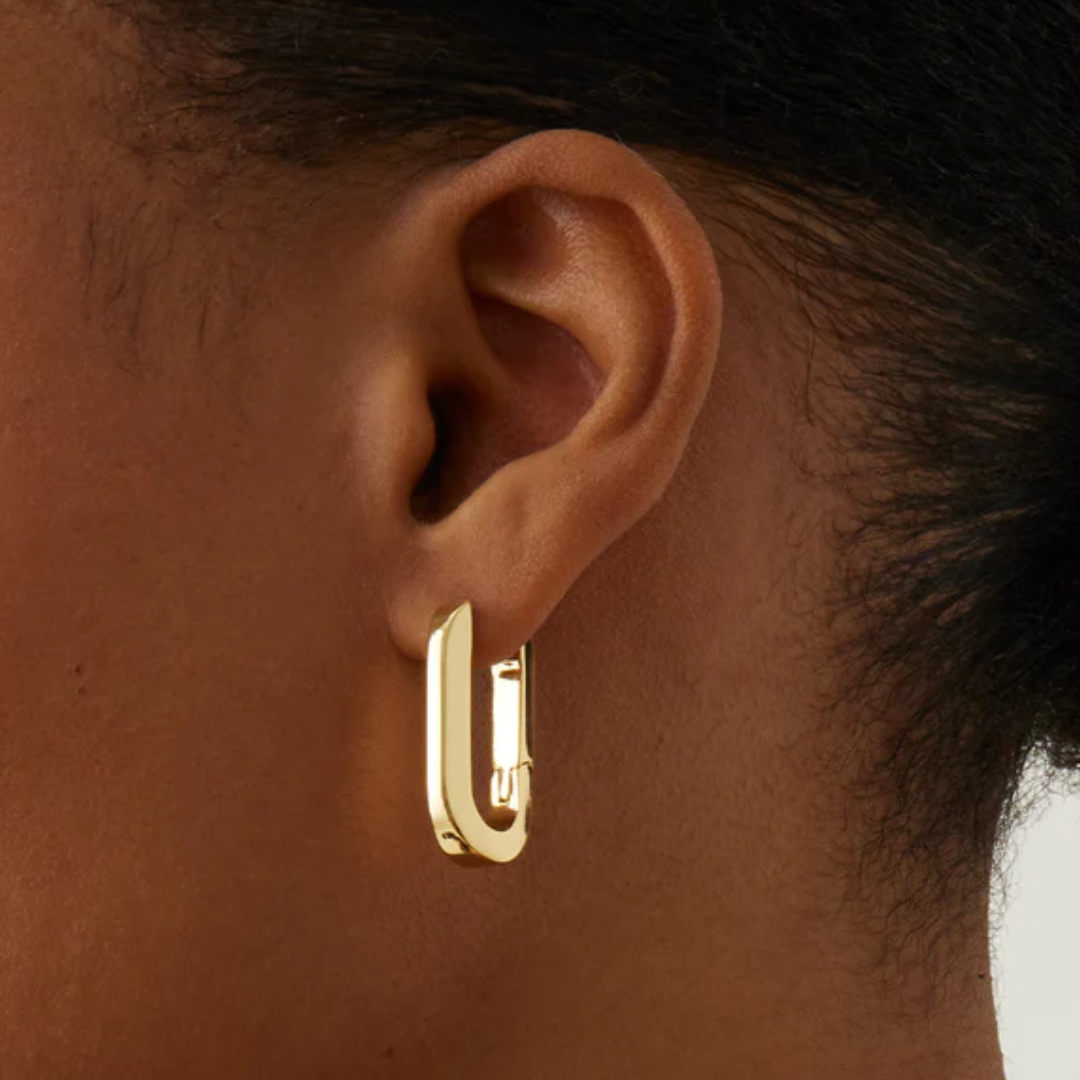 Jenny Bird U-Link Earrings Gold