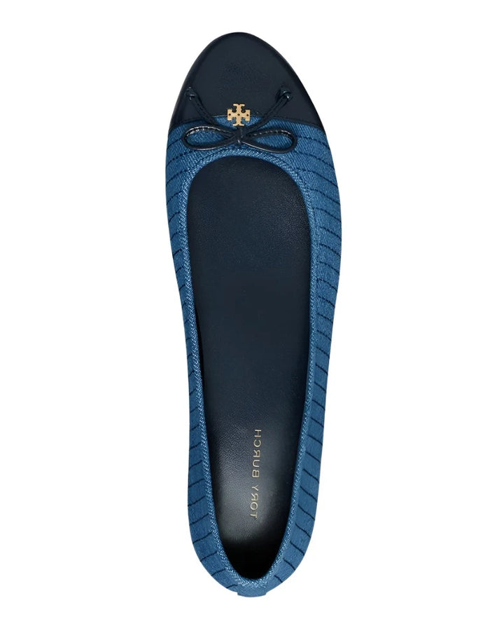Tory Burch Quilted Cap-Toe Ballet Flat