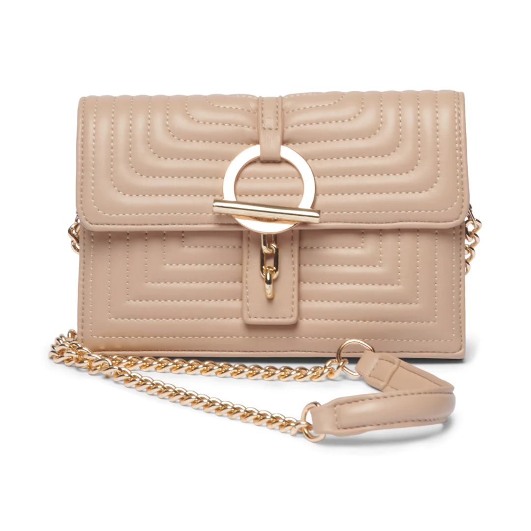 42 Gold Paige Quilted Envelope Crossbody Taupe