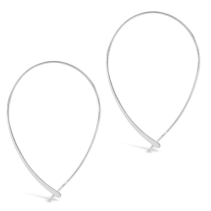 Sterling Forever Delicate Threader Hoops