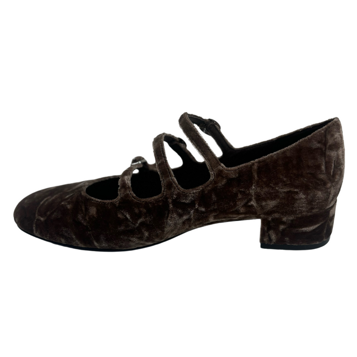 Jeffrey Campbell Marcie Brown Crushed Velvet