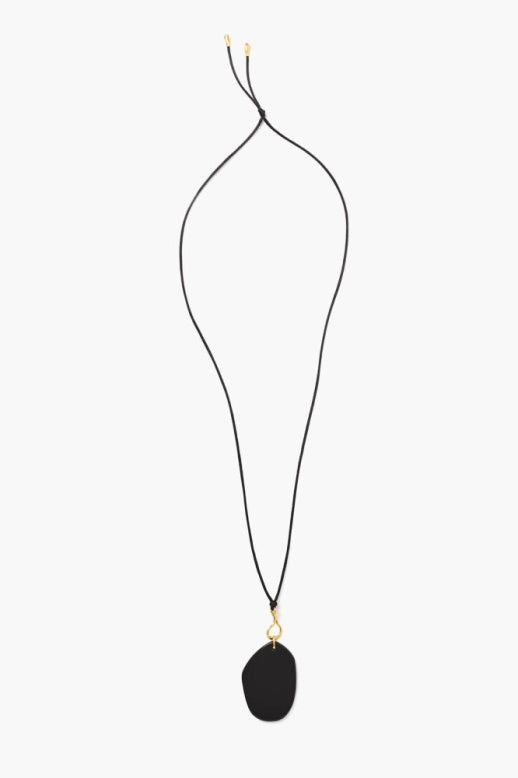 Chan Luu Oval Black Pendant Necklace