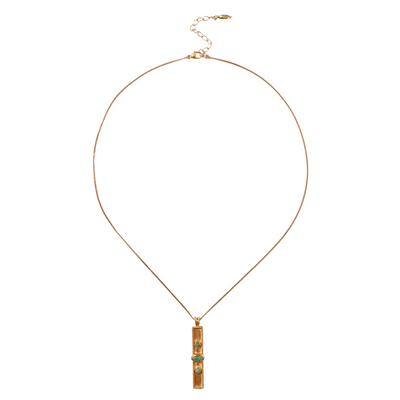 Chan Luu Turquoise and Gold Pendant Necklace