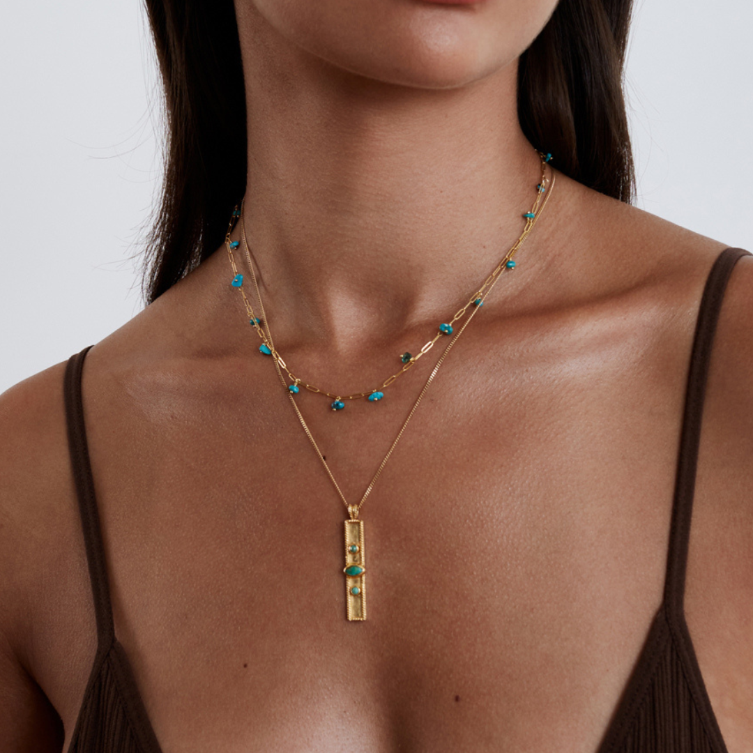 Chan Luu Turquoise Bead Necklace