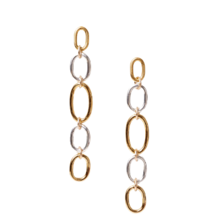 Chan Luu Chain Drop Earrings Gold Mix