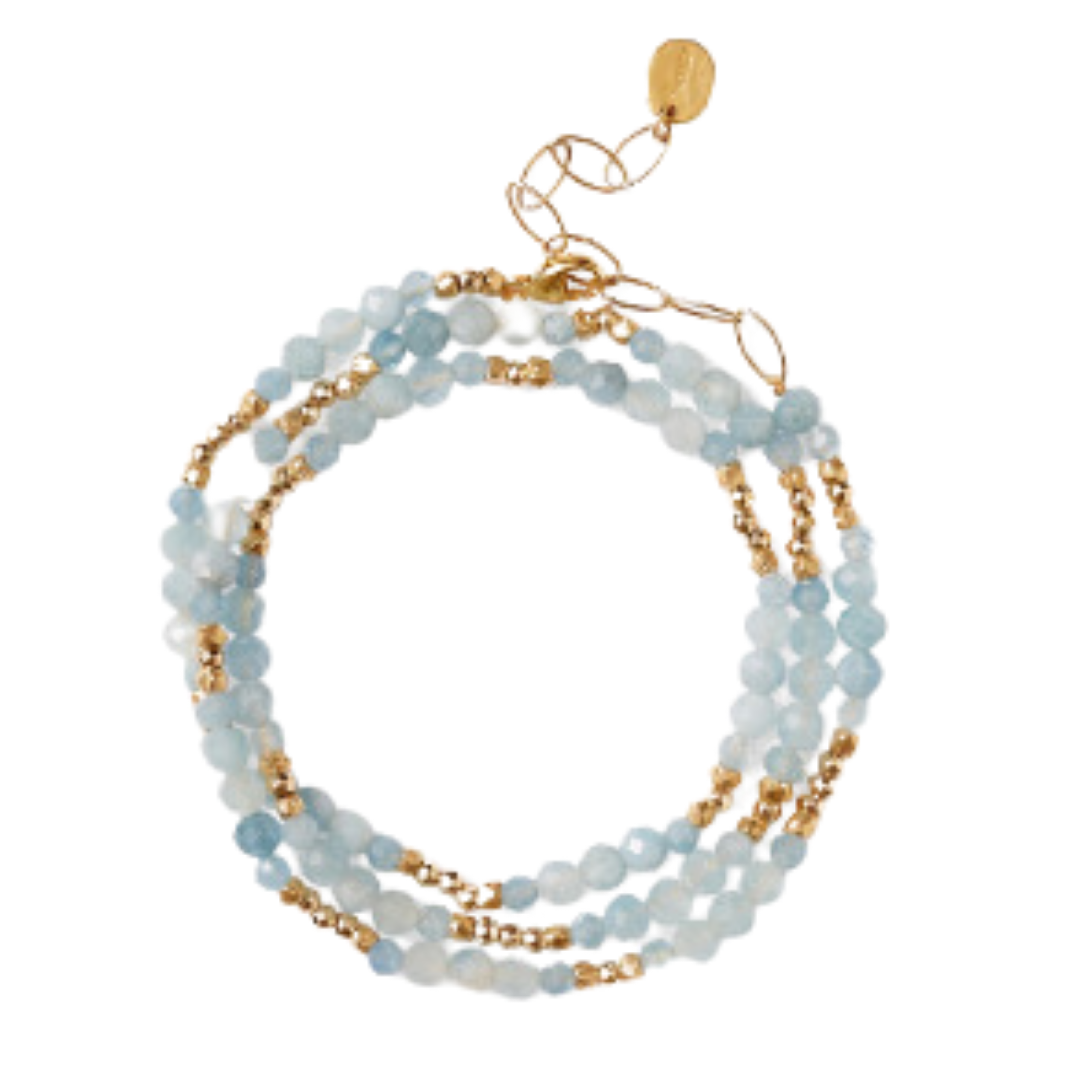 Chan Luu Granada Wrap Bracelet Aquamarine