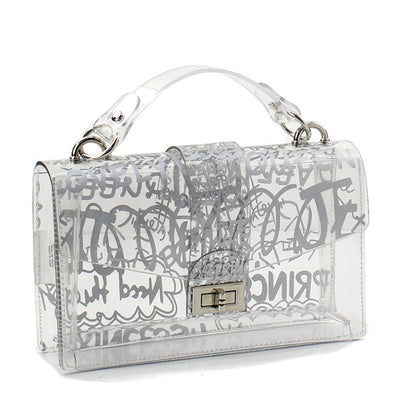 ACE Fashion Clear Graffiti Messenger Bag