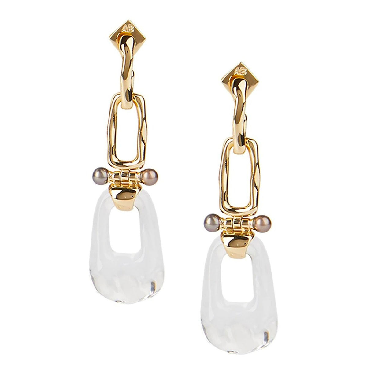 Alexis Bittar Future Antiquity 10k Yellow Gold Plated Earrings