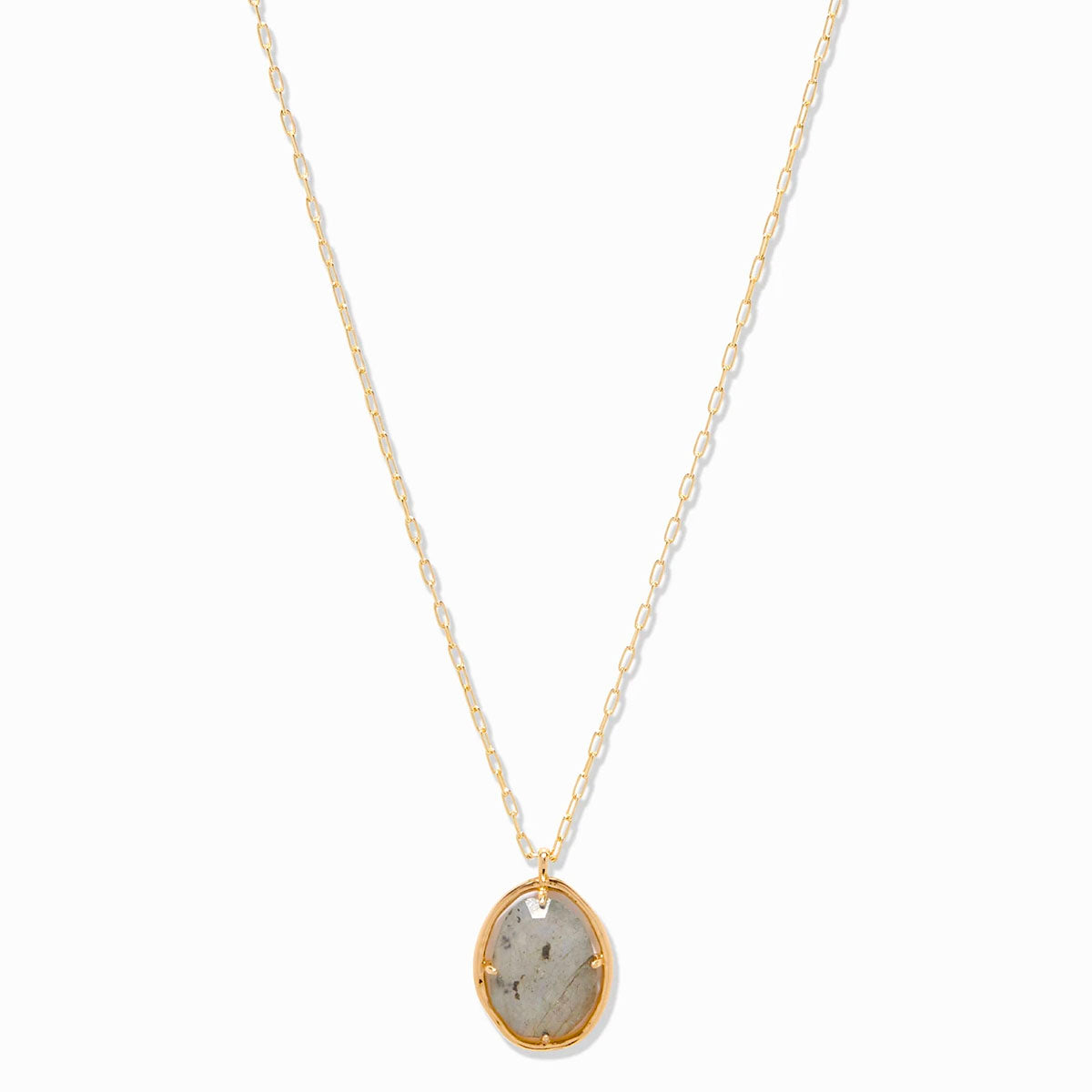 Gorjana Power Gemstone Aura Necklace for Balance Gold / Labradorite