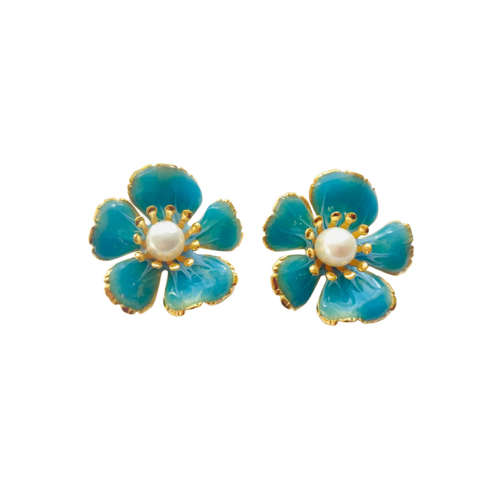 Pink Reef Floral Earrings