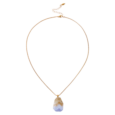 Chan Luu Blue Lace Agate Bermuda Necklace