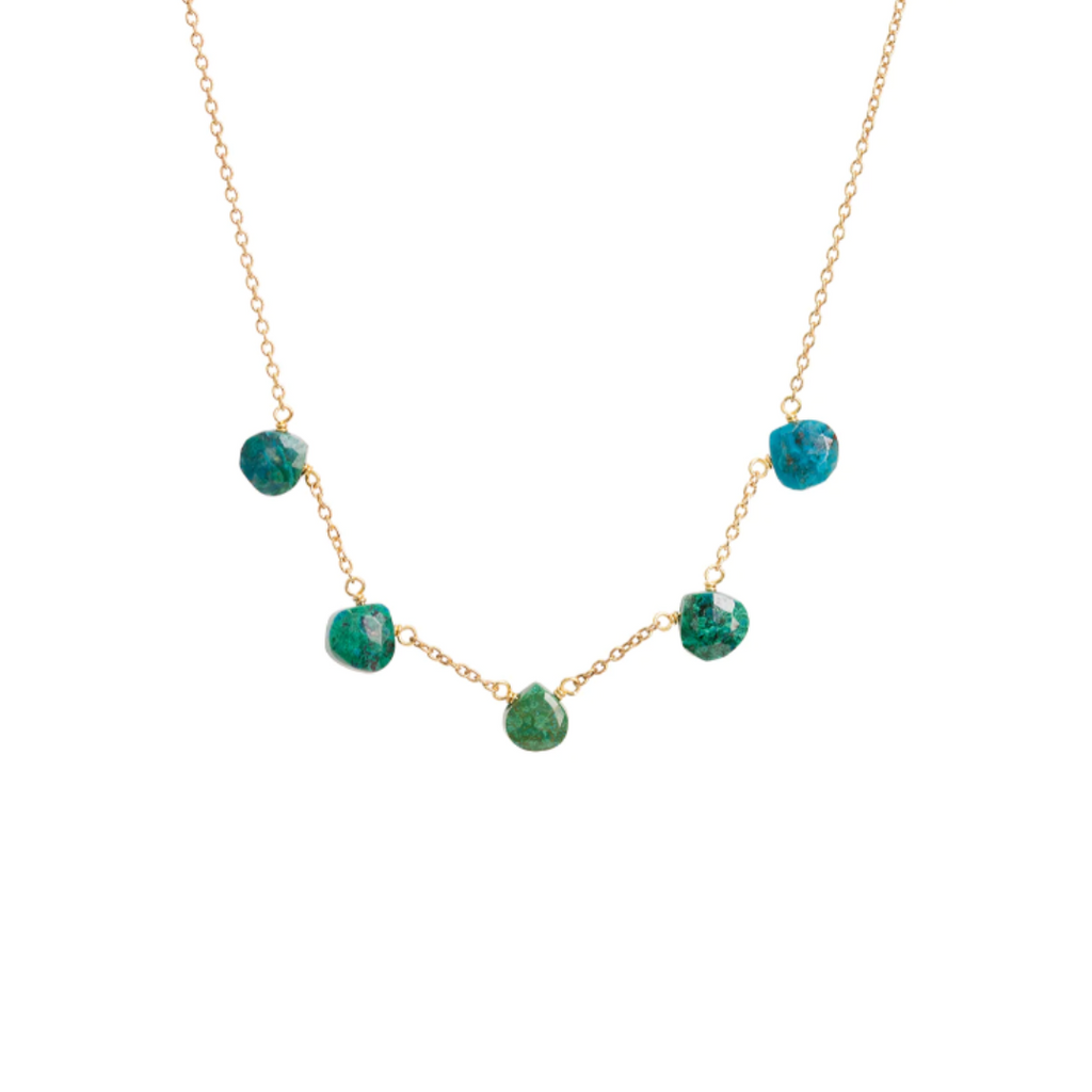 Chan Luu Chrysocolla 5 Stone Necklace Baehr Feet Shoe Boutique