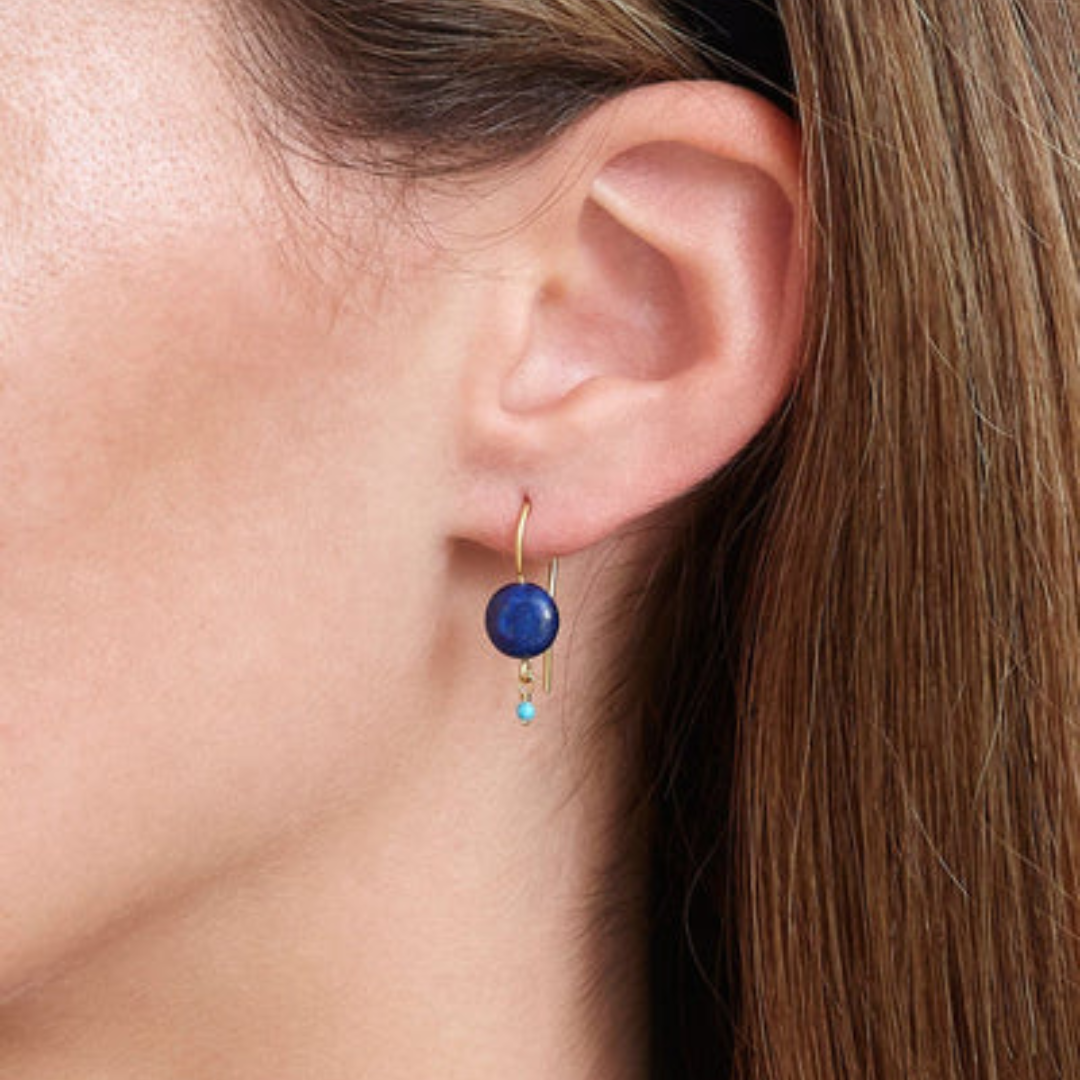 Chan Luu Lapis Coin Earrings