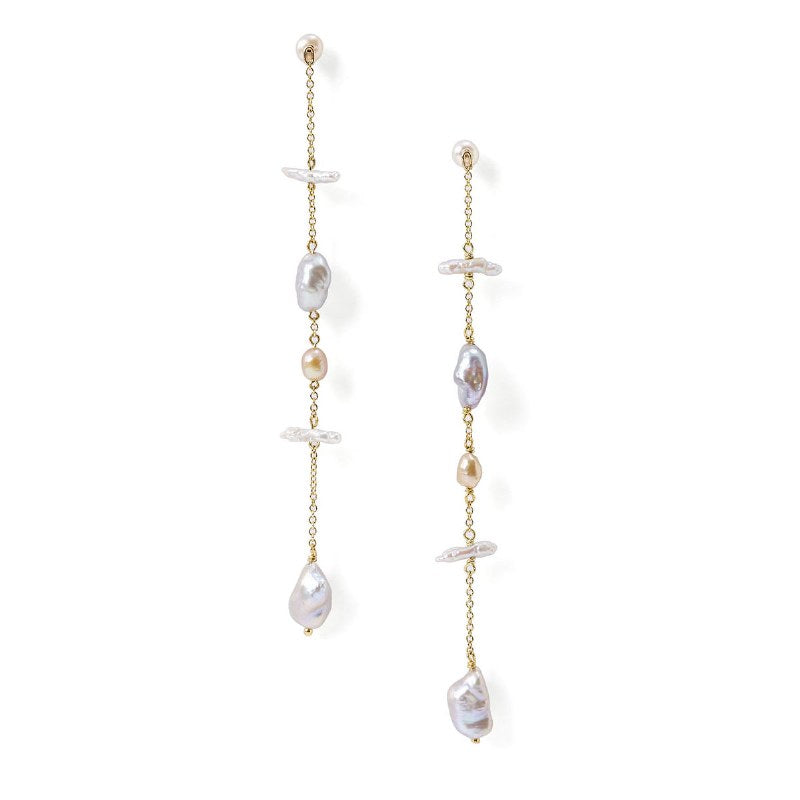 Chan Luu Grey Pearl Mix Earrings