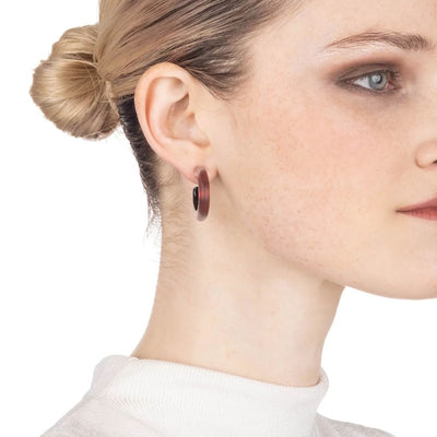 Alexis Bittar Small Thin Hoop Wine