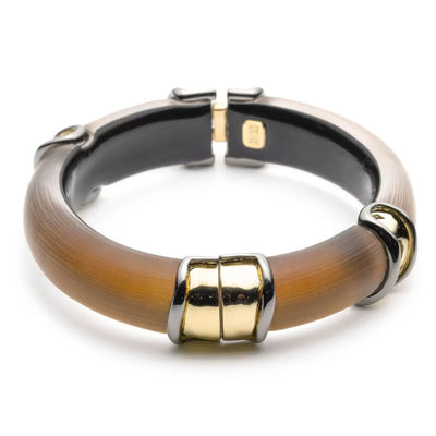Alexis Bittar Two Tone Sectioned Hinge Bracelet