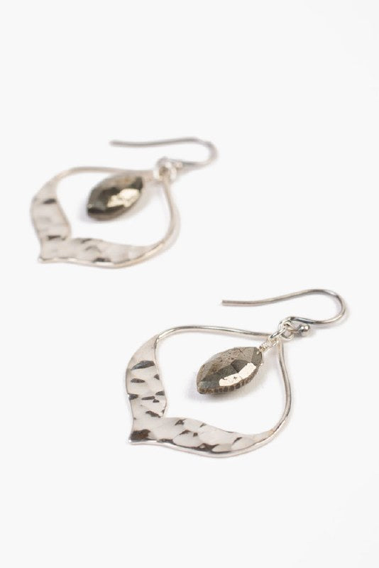 Chan Luu Pyrite Pear Gem Earrings